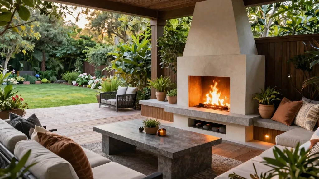 7 Smart Outdoor Fireplace with Counter Top Designs