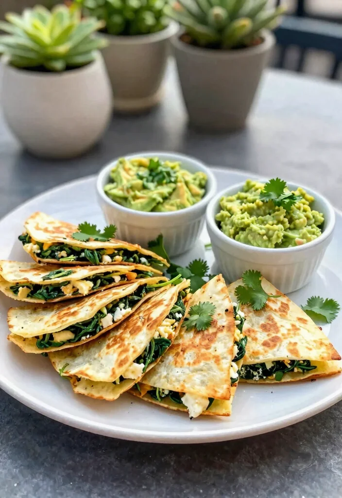 9 Aesthetic Griddle Brunch Ideas for Hosting Friends 4. Spinach and Feta Griddle Quesadillas 0