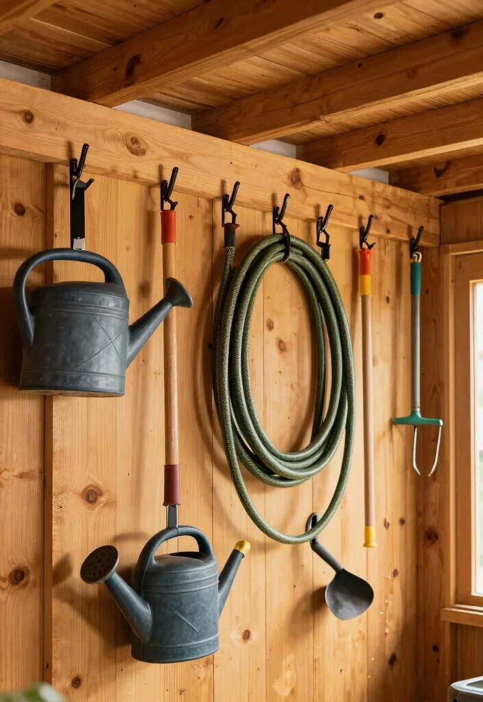 9 Brilliant Shed Ceiling Storage Ideas Hidden Space 8. Ceiling Hooks for Larger Items 0
