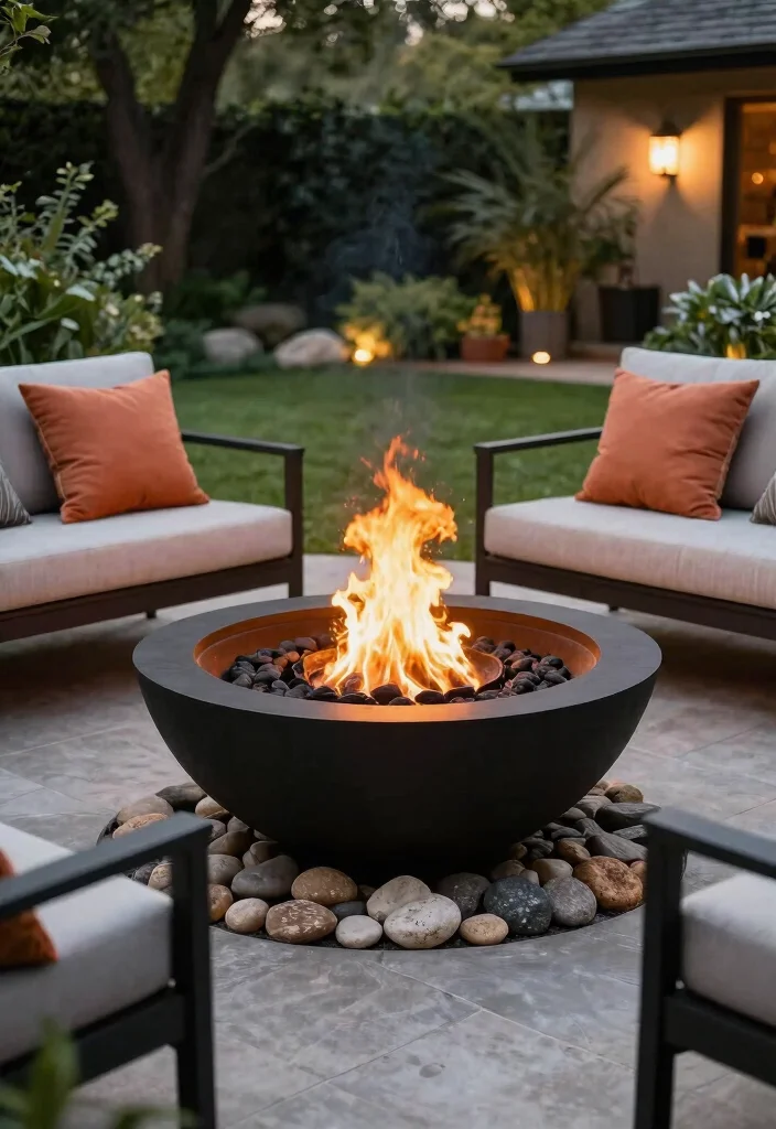 9 Chic Black Outdoor Fireplace Ideas for Modern Homes 24 9 Chic Black Outdoor Fireplace Ideas for Modern Homes 4. Artistic Bowl Fire Pit 0