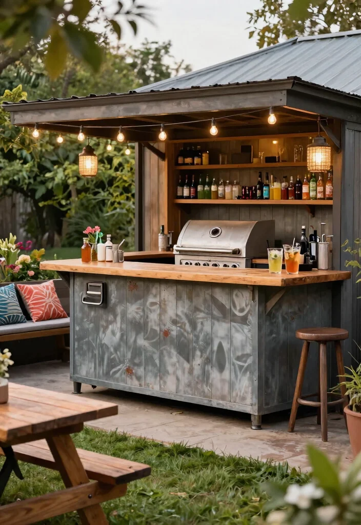 9 Clever Ways to Repurpose Gas Grill Concepts DIY Guide 2. The Picnic Table Grill Bar 0