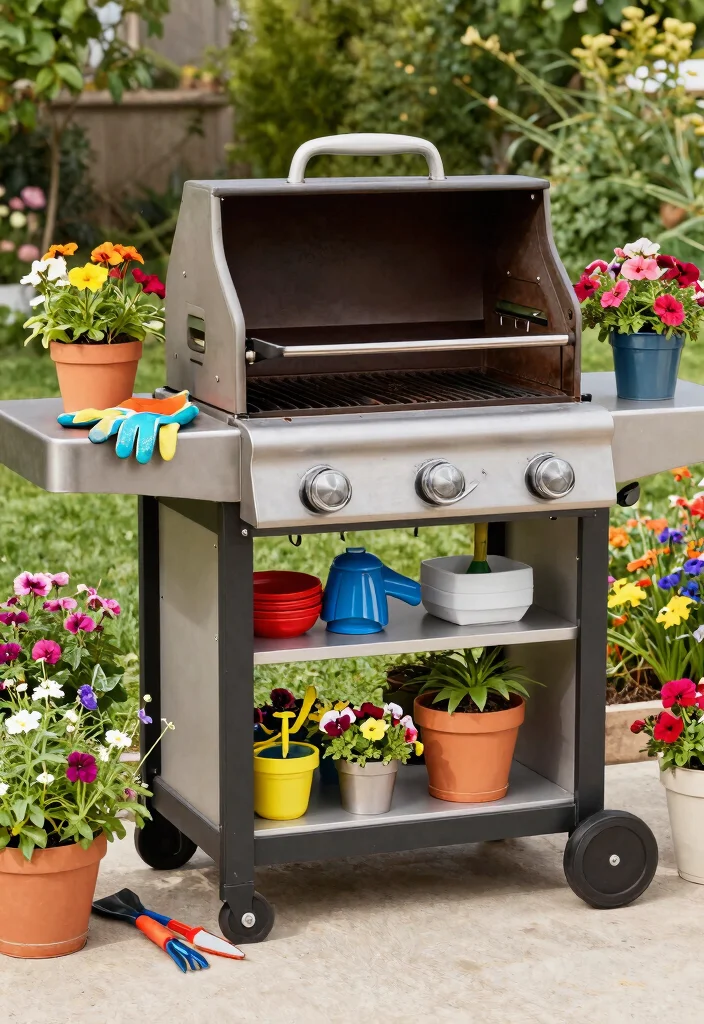 9 Clever Ways to Repurpose Gas Grill Concepts DIY Guide 4. The Garden Tool Storage 0
