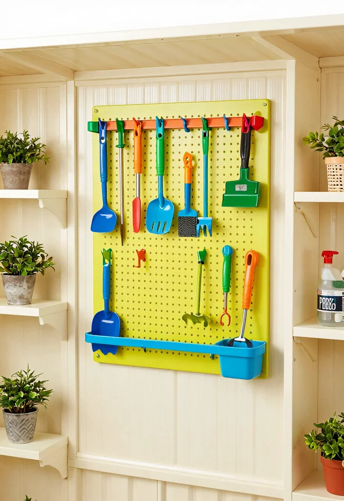 9 Durable Plastic Shed Storage Ideas for Easy Upkeep 6. Pegboard Tool Organizer 0