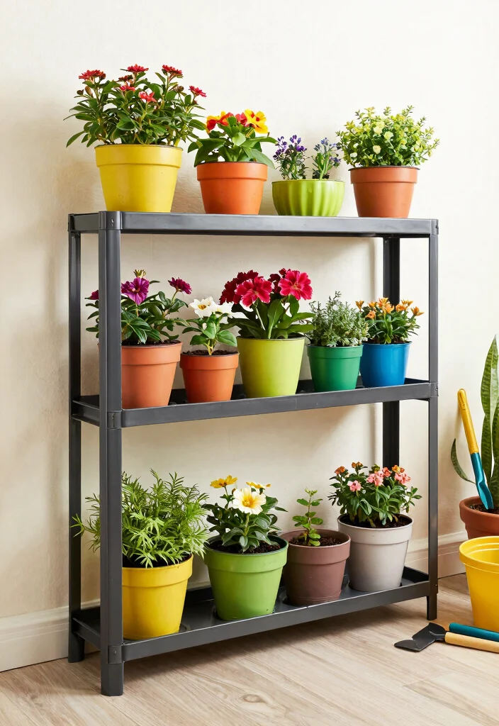 9 Durable Plastic Shed Storage Ideas for Easy Upkeep 7. Railing Systems for Pots 0