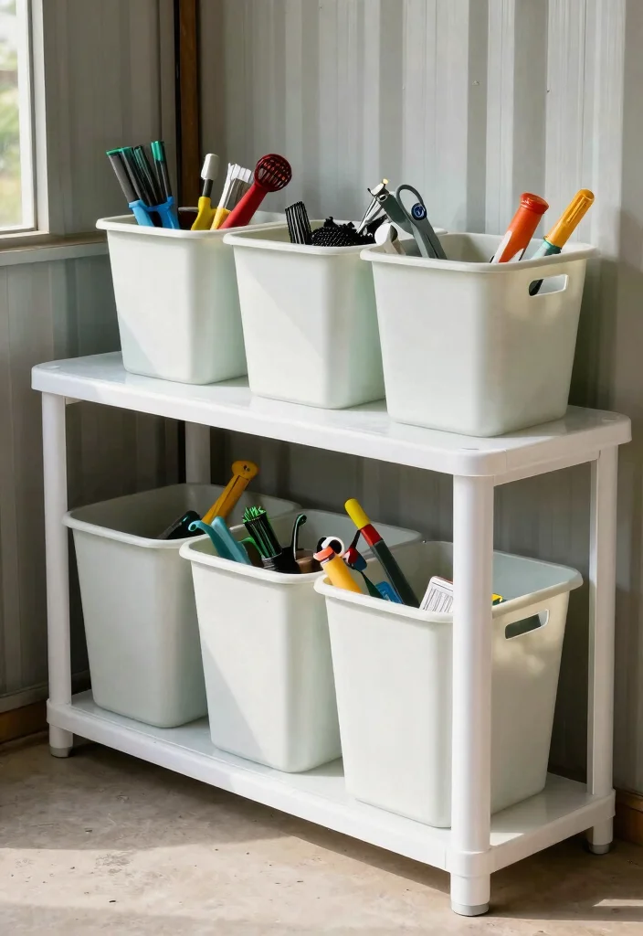 9 Durable Plastic Shed Storage Ideas for Easy Upkeep 8. Under Bench Storage Solutions 0