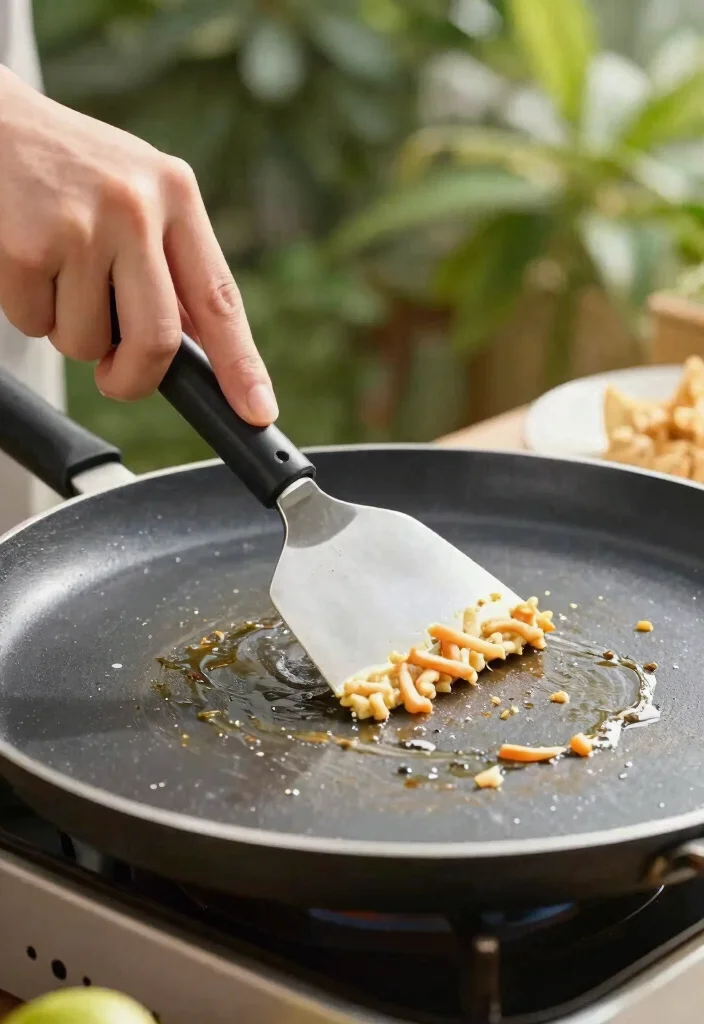 9 Easy Steps on How to Clean a Griddle Top Fast 3. Scrape Off Food Residue 0