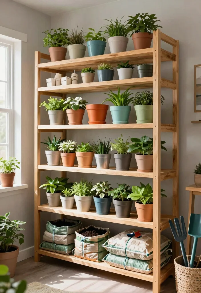 9 Genius Shed Rafter Storage Ideas for Extra Room 2. Vertical Shelving Units 0