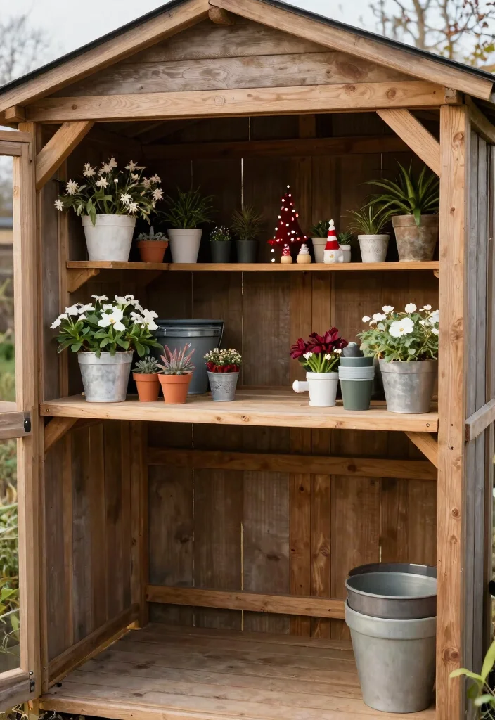 9 Genius Shed Rafter Storage Ideas for Extra Room 9. Upper Shelf for Seasonal Items 0