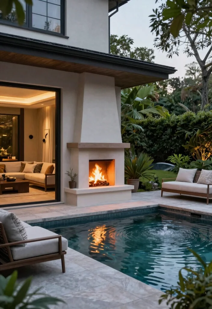 9 Genius Two Sided Fireplace Ideas Indoor Outdoor 5. Fire and Water Features 0