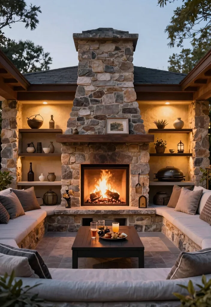 9 Practical Outdoor Propane Fireplace Ideas Easy 4. Built In Propane Fireplaces 0