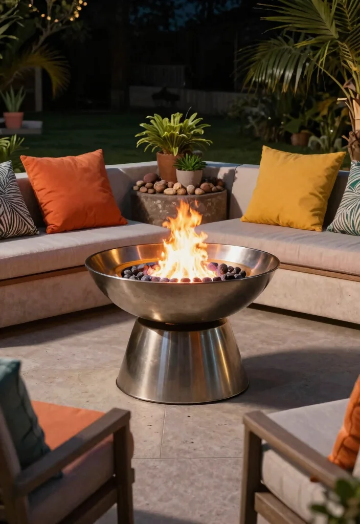 9 Practical Outdoor Propane Fireplace Ideas Easy 7. Decorative Fire Bowl 0