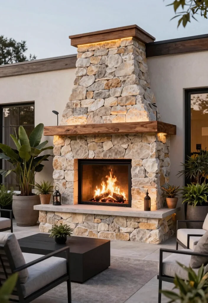 9 Practical Outdoor Propane Fireplace Ideas Easy 9. Stylish Propane Fireplace Surrounds 0